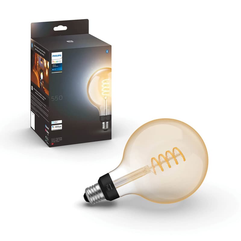 Ampoule LED Connectée Philips Hue White Ambiance E27 Filament G125