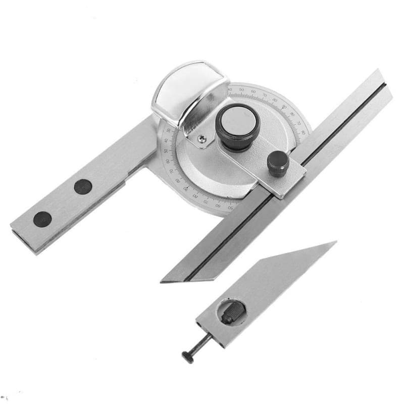 Règle de Mesure d'Angle Akozon avec Loupe et Biseau à 360 Degrés