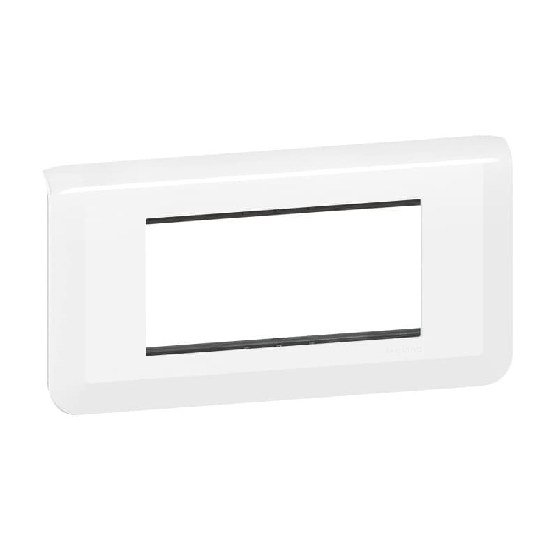 Plaque Murale Legrand Mosaic 4 Modules Blanc, Montage Horizontal