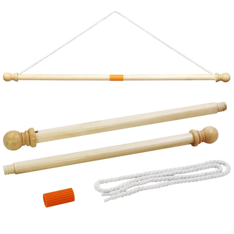 Mât de Bannière en Bois Anley 35" - Support Durable pour Drapeaux Décoratifs
