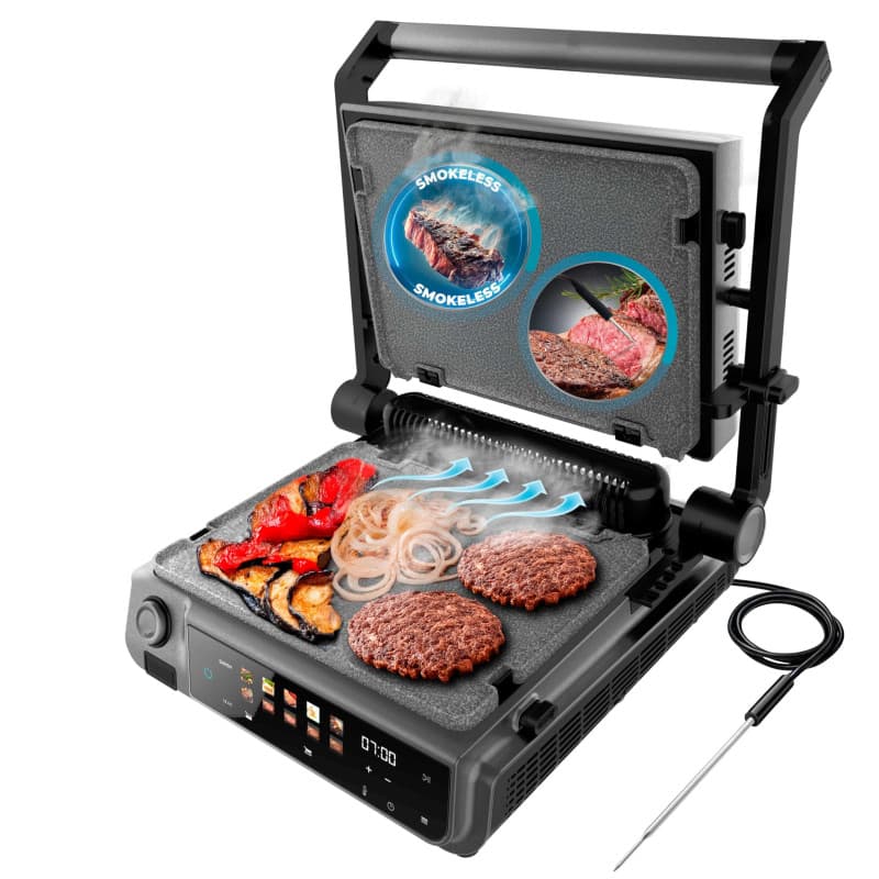 Gril Électrique Cecotec Rock'nGrill 2000 avec Sonde Température