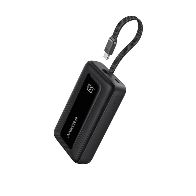 Anker Zolo Power Bank 10000mAh avec Câble USB-C Intégré - Charge Rapide 30W