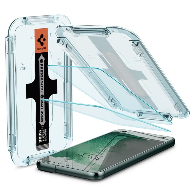 Verre Trempé Spigen Glas.tR EZ Fit pour Samsung Galaxy S22 Plus - 2 Pièces, Protection 9H