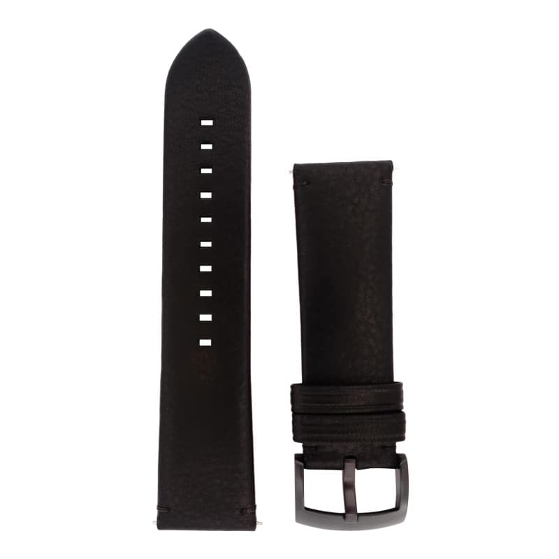 Bracelet de Montre Emporio Armani en Cuir Noir 22mm pour AR2461