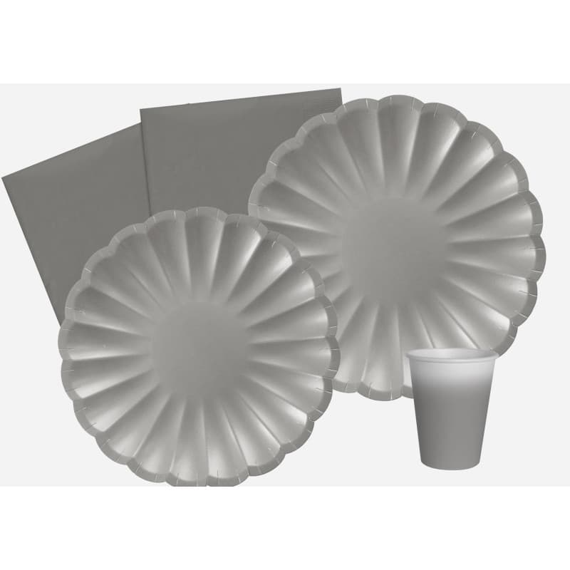 Ciao Kit de Vaisselle Écologique en Papier pour Fête - 112 Pièces pour 24 Personnes