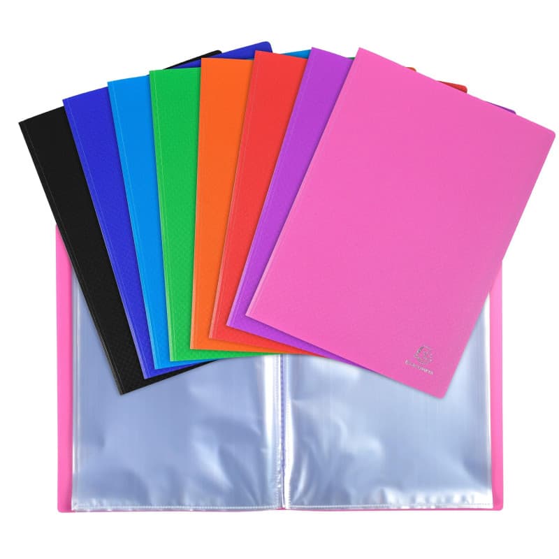 Exacompta Protège-documents OPAK - 20 pochettes cristal A4 - Couverture semi-rigide
