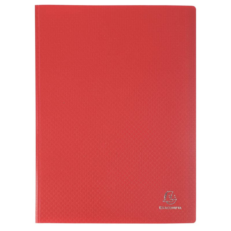 Exacompta Protège-documents OPAK Rouge - Carton de 12 Pochettes A4