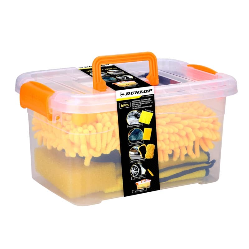 Kit de Nettoyage Complet pour Voiture Dunlop - Gant, Éponge et Brosse