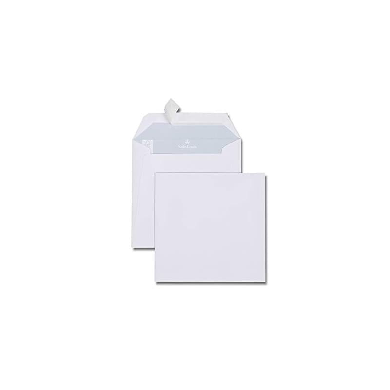 Boîte de 500 Enveloppes Carrées Blanches 165x165 mm - Qualité 120 g/m²