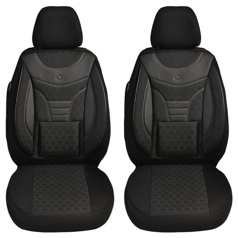 Housses de Siège sur Mesure pour VW Caddy 4 - Lot de 2 en Noir