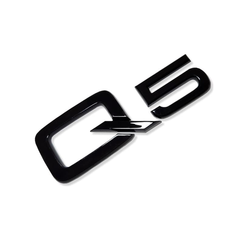 Badge Noir Brillant MCK Auto pour Q5 - Emblème Adhésif Tuning