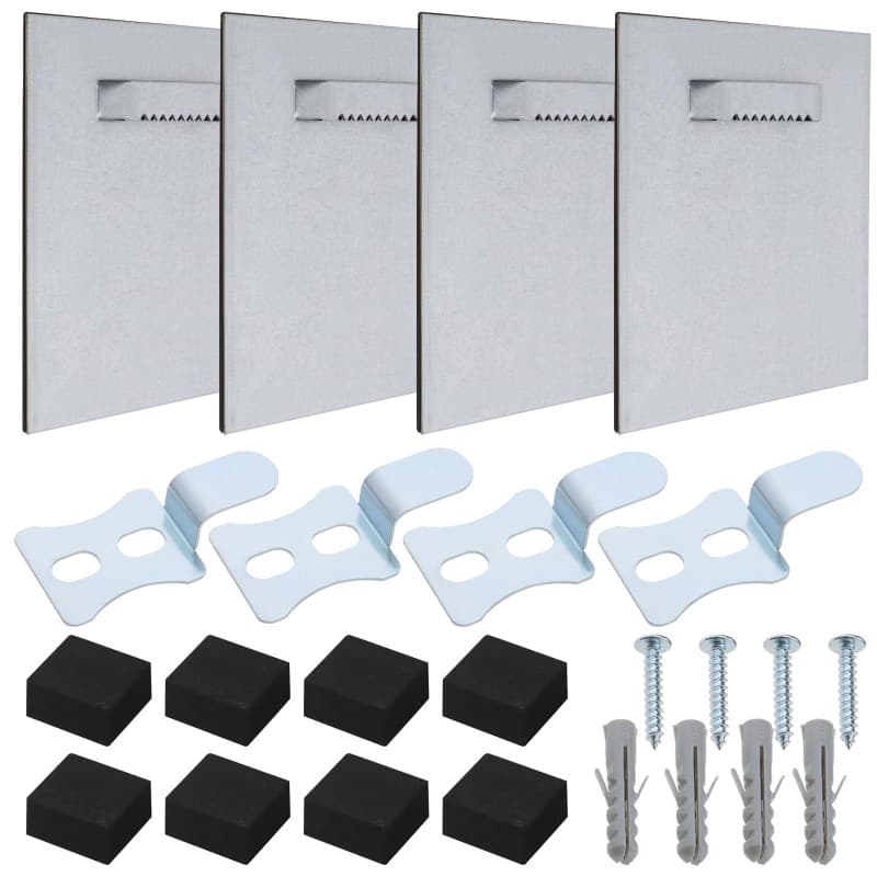 Kit de Crochets Muraux LT Easiyl pour Miroirs et Cadres - 4 Ensembles de 10x10 cm