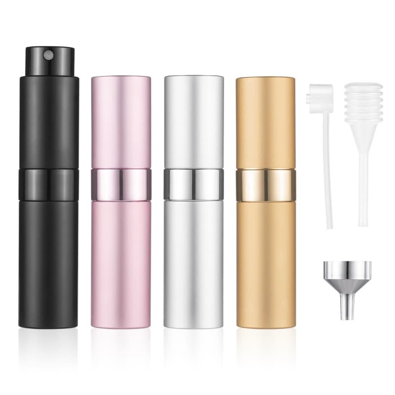 Kiperline Set de 4 Vaporisateurs de Parfum 8ML - Flacons Voyage Réutilisables