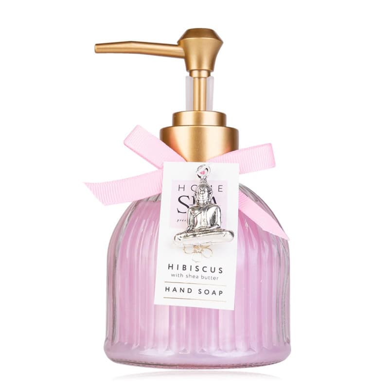 Distributeur de Savon Accentra Home Spa en Verre Hibiscus - 200 ml
