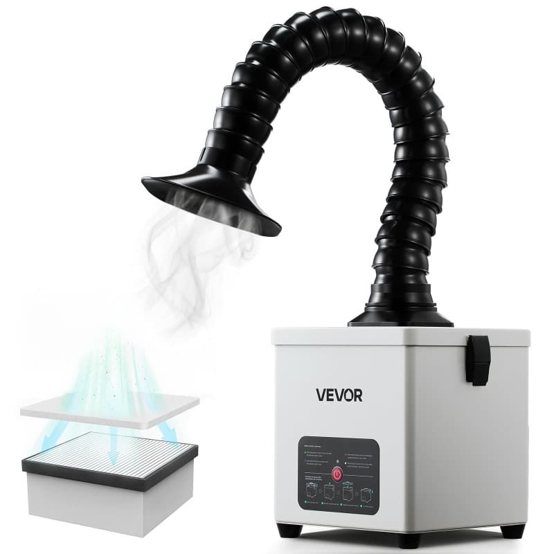 Extracteur de Fumée de Soudure VEVOR 43W avec Filtration 2 en 1 et Débit d'Air 180 m³/h