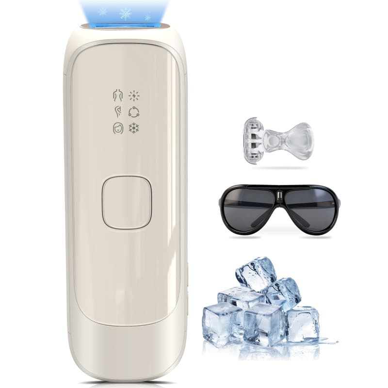 Epilateur Lumière Pulsée Anysea avec Refroidissement Saphir - 3 Modes pour Tout le Corps
