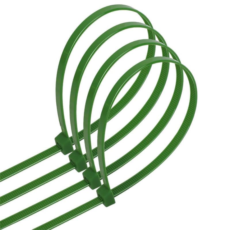 Lot de 20 Serre-Câbles en Nylon Vert 7,2 x 350 mm pour Organisation Électrique