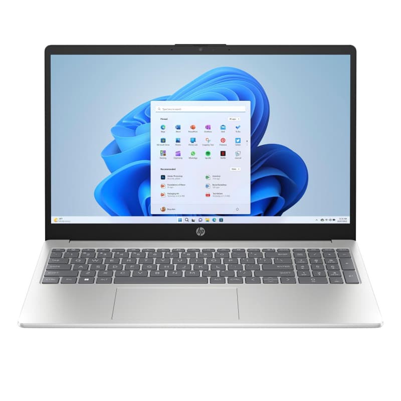 HP Ordinateur Portable 15,6" FHD - AMD Ryzen 5, 8 Go RAM, 256 Go SSD, Argent
