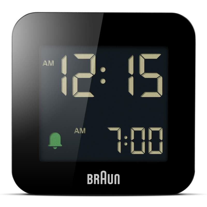 Réveil de Voyage Numérique Braun avec Fonction Snooze - Modèle BC08B Noir