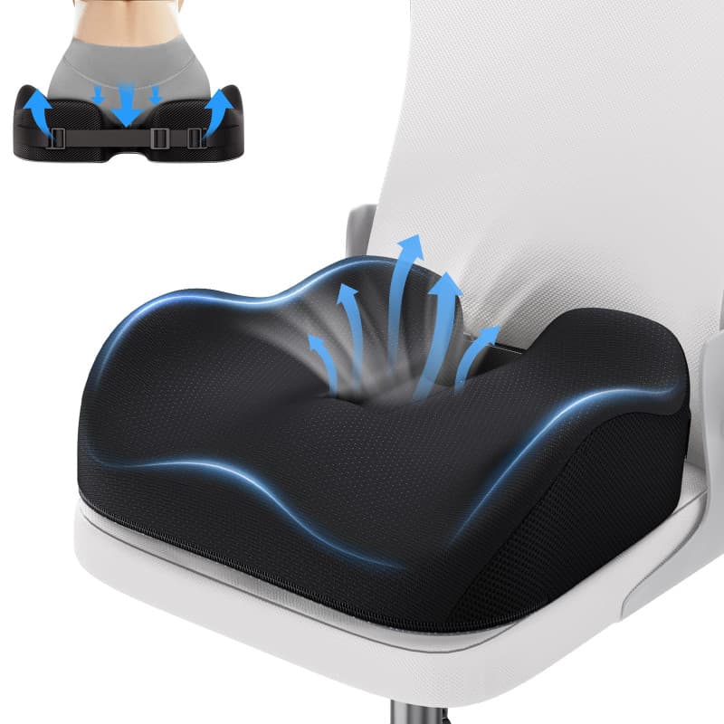 Coussin Ergonomique Benazcap pour Coccyx et Sciatique - Soulagement Optimal en Bureau et Voiture