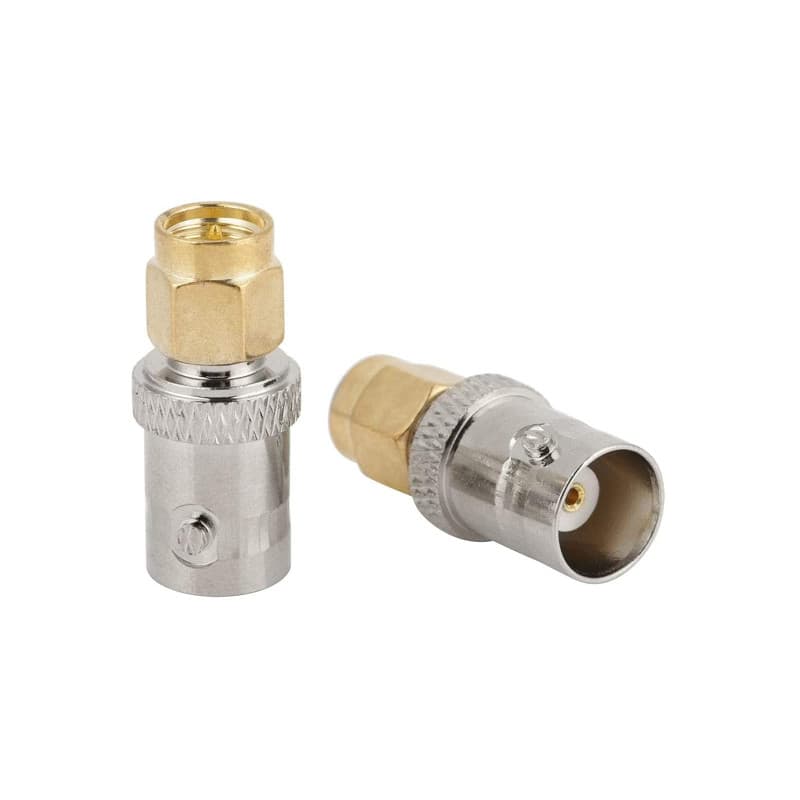 Adaptateur RF BNC Femelle à SMA Mâle - 2 pièces pour Connecteurs Coaxiaux