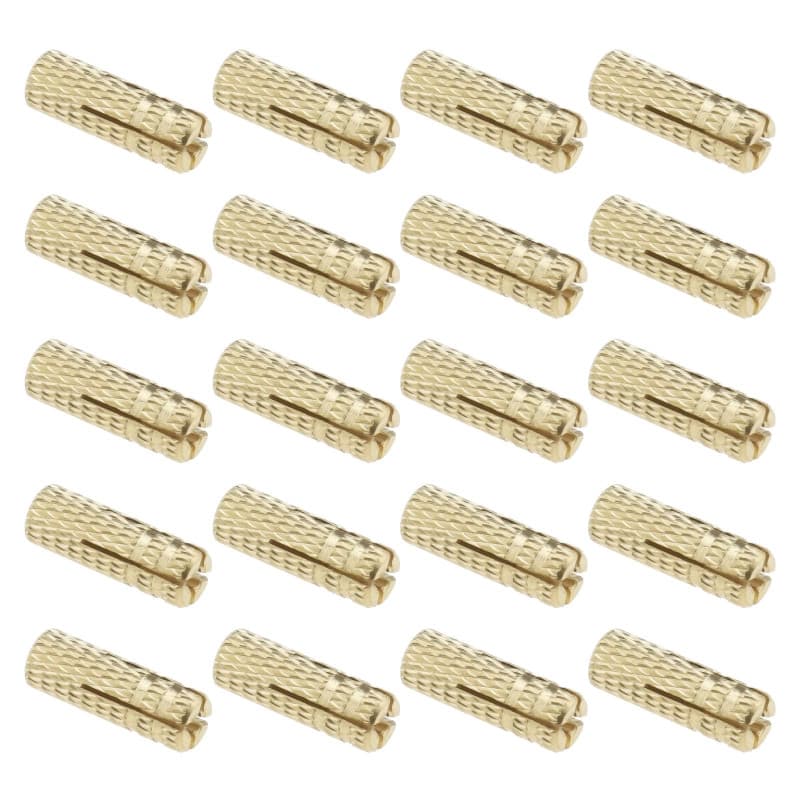 Lot de 20 chevilles M4 en laiton pour fixation murale robuste