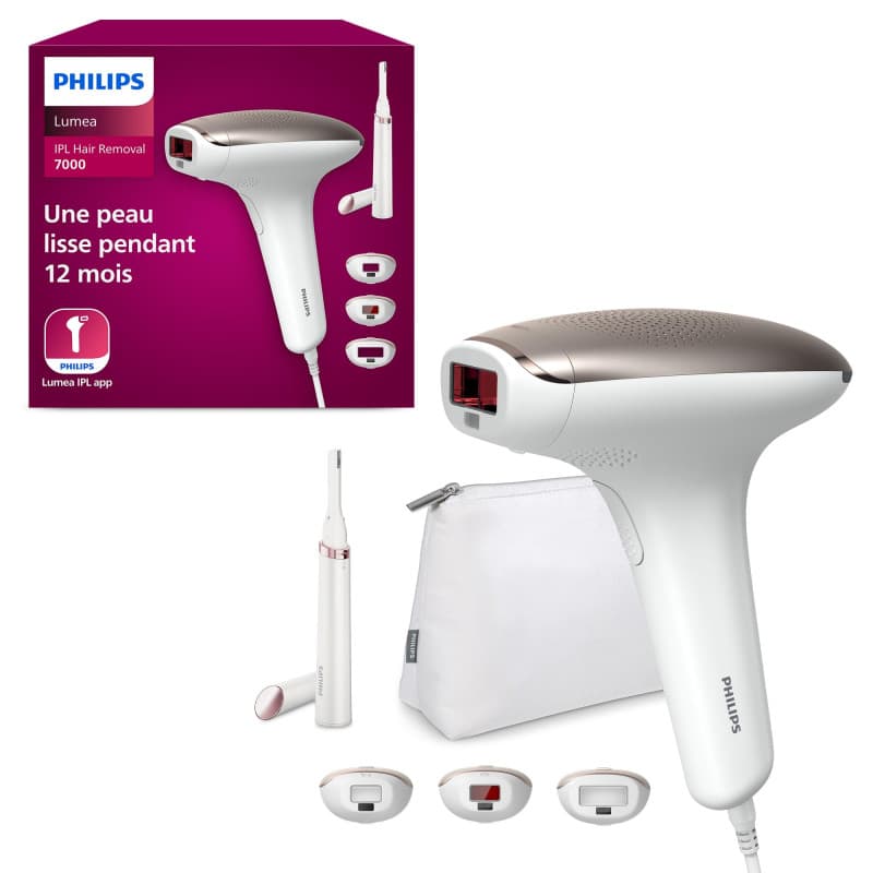 Philips Lumea 7000 - Épilateur à lumière pulsée avec tondeuse et embouts
