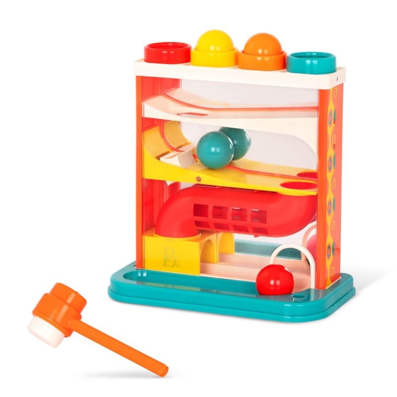 Balle Farfelue B. toys - Jouet de Pilonnage Coloré pour Tout-Petits