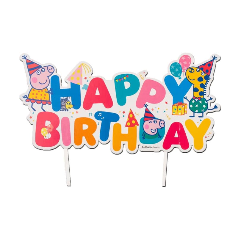Cake Topper Peppa Pig pour Gâteau - Décoration Colorée pour Anniversaire