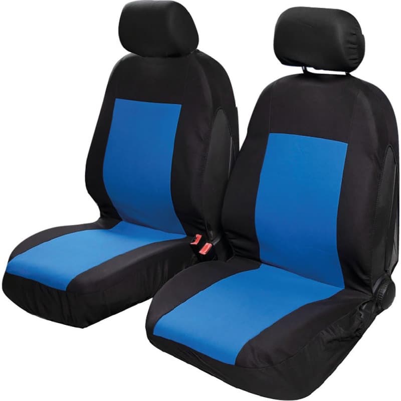 Housses de Siège Avant Universelles Saturn - Confort Noir et Bleu