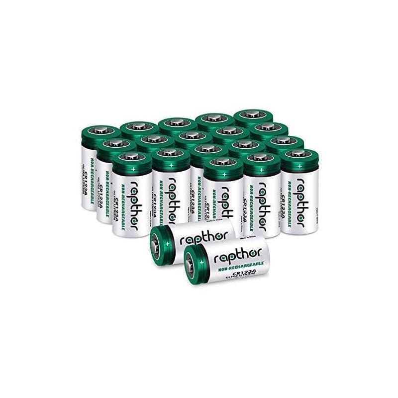Batterie Lithium Rapthor CR123A 3V 1650mAh pour Appareils Photo et Lampes