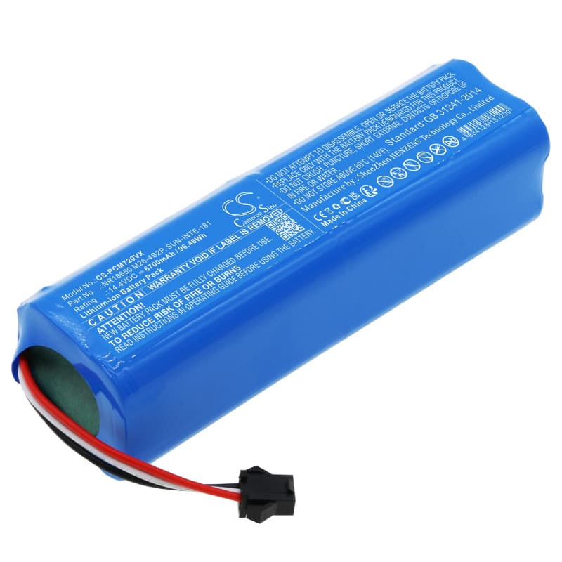 Batterie Li-ion Techtek 6700mAh pour Aspirateurs Viomi et Roidmi