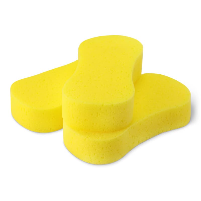 Lot de 3 éponges Jumbo Amazon Basics pour nettoyage de voiture et fenêtres