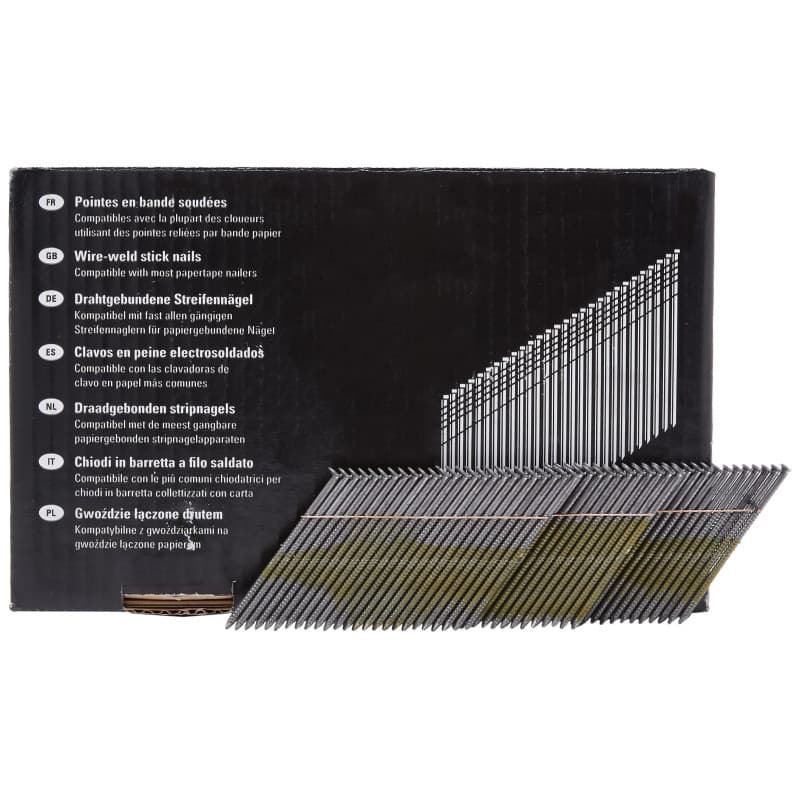 Lot de 2200 clous inclinés DeWalt pour cloueuse sans fil - 2,8 x 70 mm