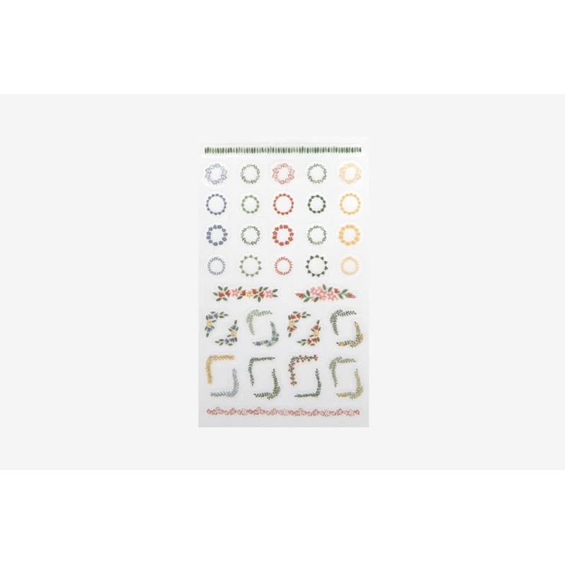 Autocollants en PVC Dailylike - Motifs Floraux Colorés 9 x 18,5 cm