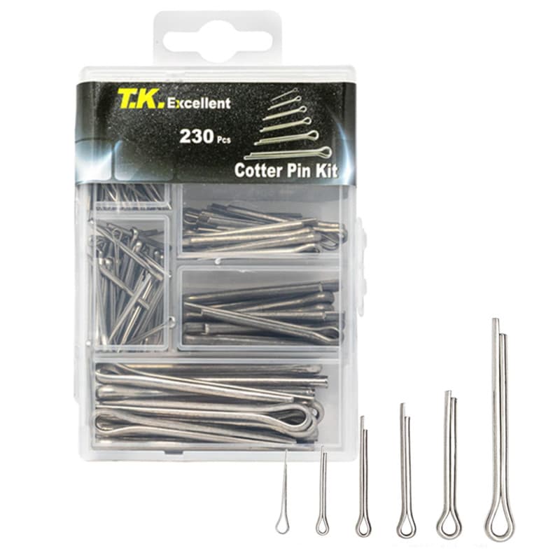 Kit de 230 Goupilles Fendues en Acier Inoxydable - T.K.Excellent