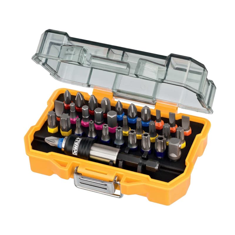 Coffret Dewalt de 32 Embouts de Vissage avec Porte-Embout à Changement Rapide