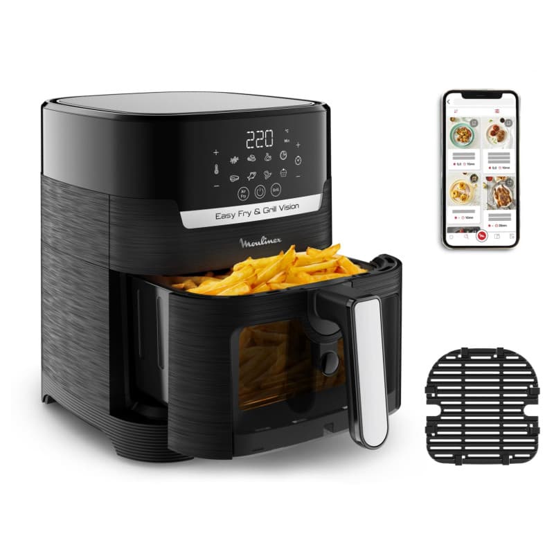Moulinex Easy Fry & Grill Vision - Friteuse sans huile et gril 4,6L
