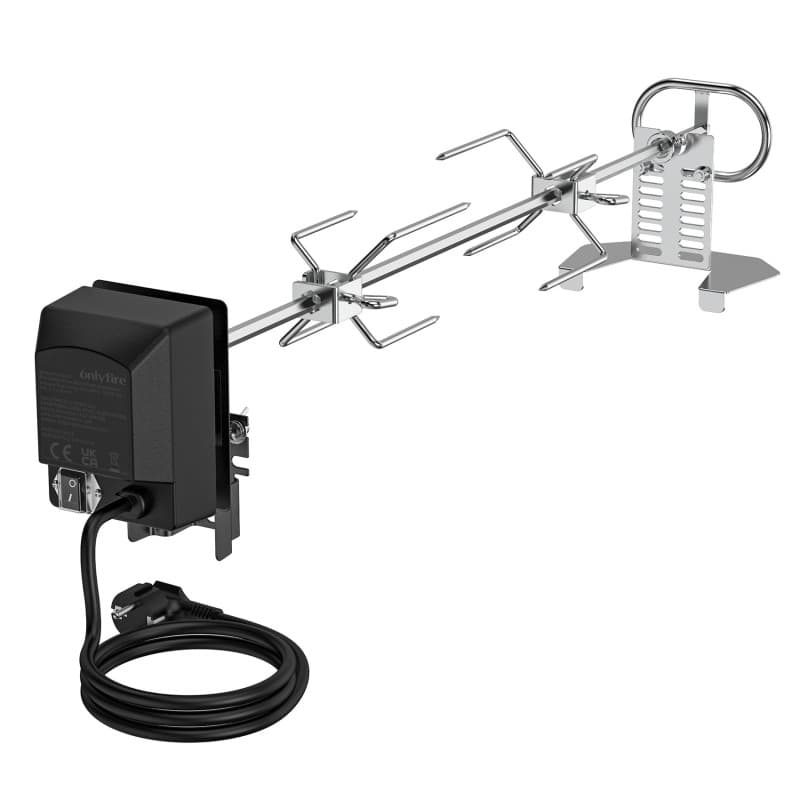 Kit de Rôtisserie Électrique Onlyfire 73 cm pour Barbecue et Brasero