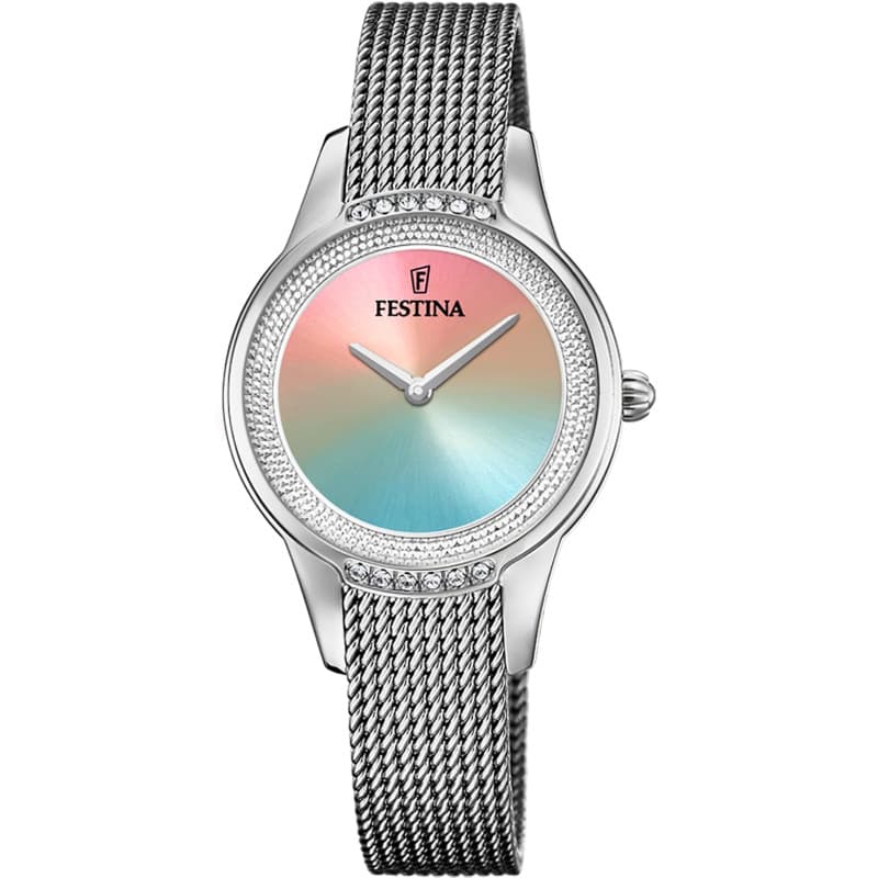 Montre Femme Festina en Acier Inoxydable avec Swarovski - Étanche 5 ATM