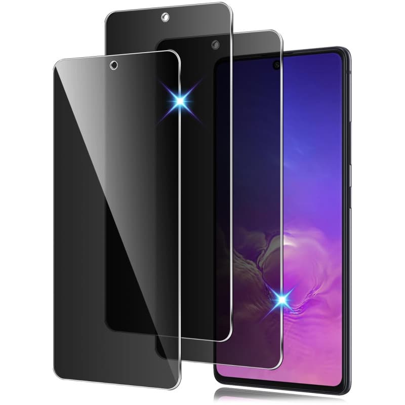 Vsjnk Verre Trempé Anti-Espion pour Samsung Galaxy S10 Lite et Note 10 Lite - 3 Pièces