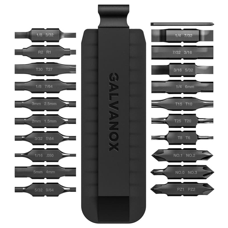 Kit d'Embouts Plats GALVANOX pour Outils Leatherman - 21 Pièces en Acier Trempé