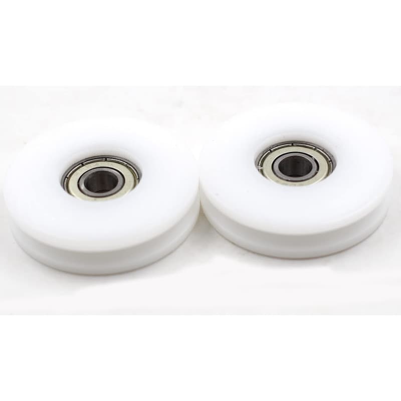 Lot de 2 poulies à roulement à billes en nylon pour levage de corde