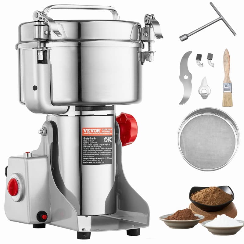 Moulin à Épices Électrique VEVOR 2500 g en Acier Inoxydable