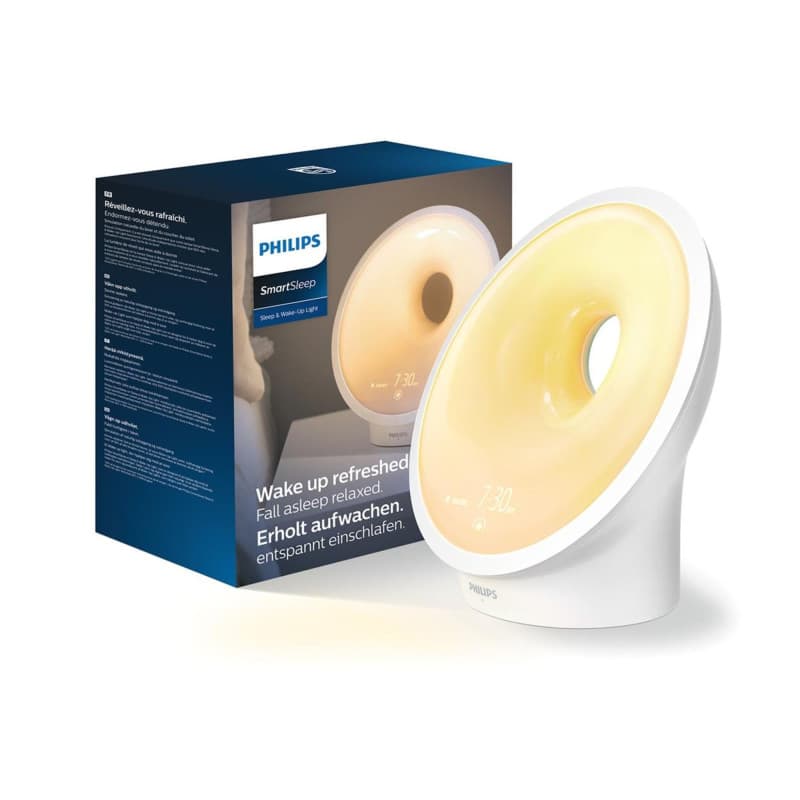 Réveil Lumière Philips HF3651/01 avec Simulateur d'Aube et Sons Relaxants