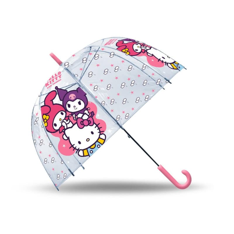 Parapluie Transparent Hello Kitty & Friends - 46 cm Type Cloche
