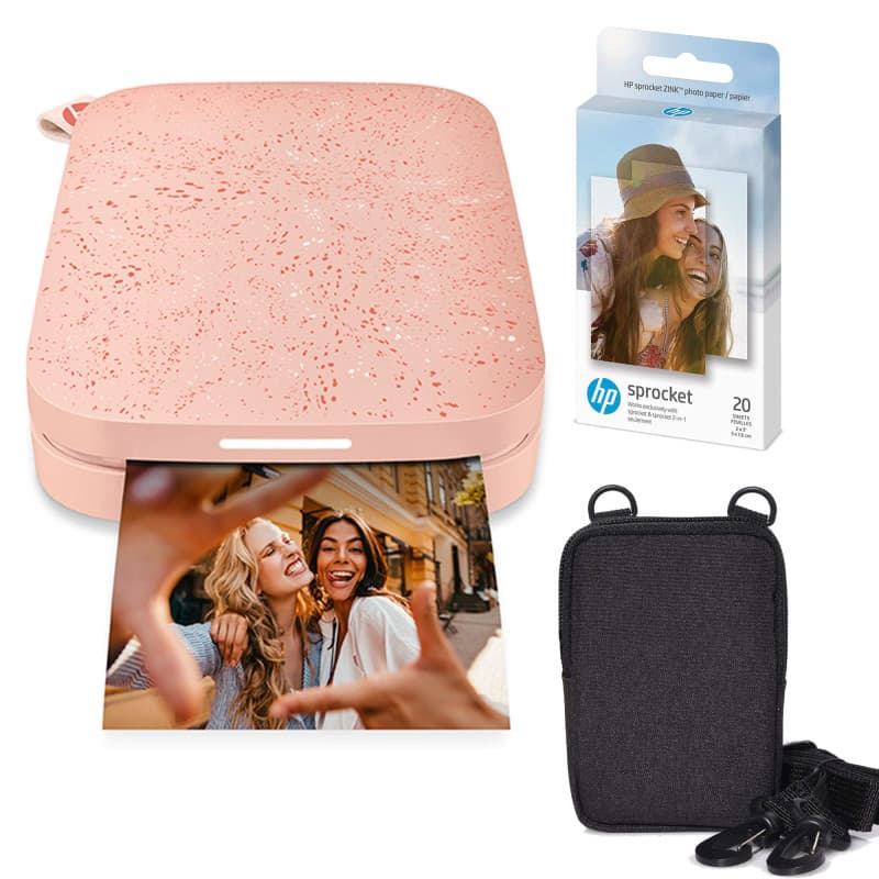 Imprimante Photo Portable HP Sprocket Rose 2x3 avec Papier Zink