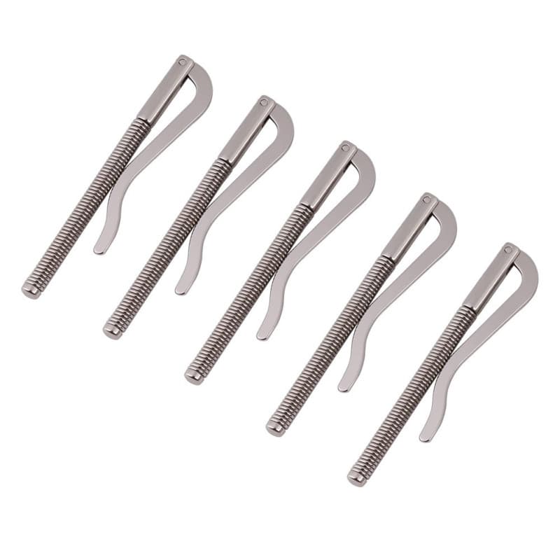 Lot de 5 Pinces à Billets en Acier Galvanisé - Clips Organisateurs Argent
