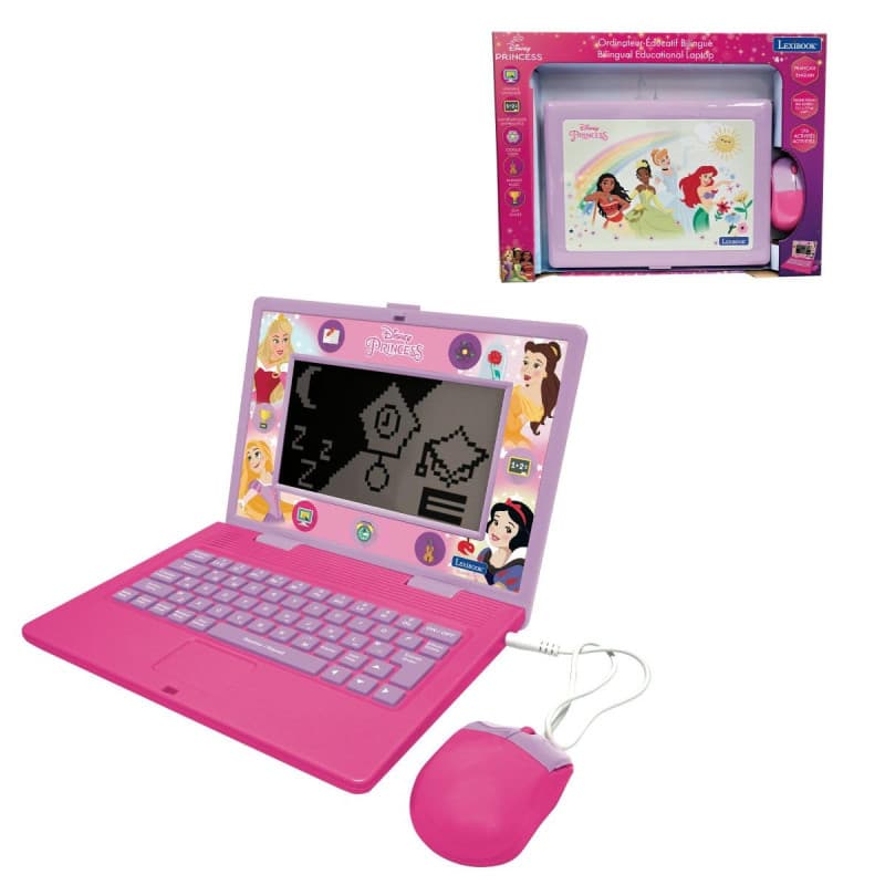 Ordinateur Portable Éducatif Bilingue Disney Princesses - 170 Activités en Anglais et Français