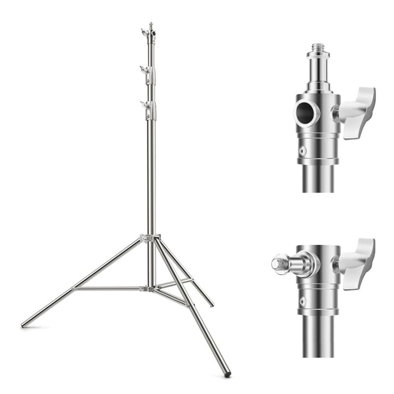 Support d'Éclairage Pliable K&F Concept en Acier Inoxydable 280cm
